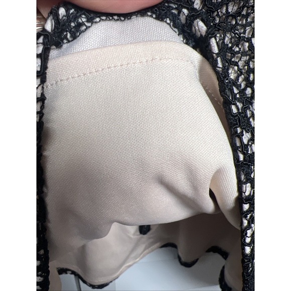 Alex Evenings Lace Shimmer Cap Sleeve Belted Peplum Top Size XL NWT - Picture 5 of 11